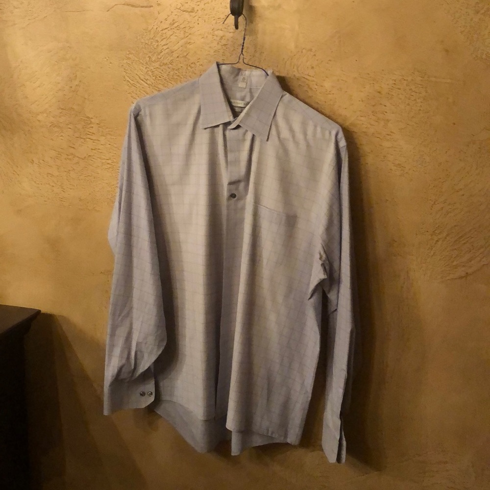 Blue and Purple Check Dress Shirt- Geoffrey Beene